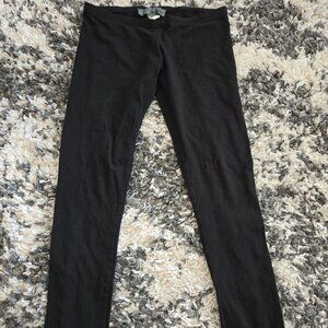 Antistar Black Cotton Leggings Size S/P Small Made in Canada EUC